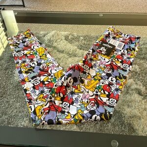 Disney Mickey & Friends Multi Color Leggings NWT